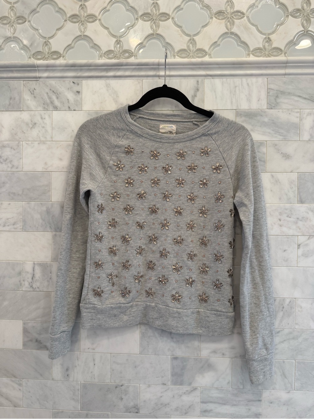 Crewcuts embellished sweatshirt, J Crew for girls